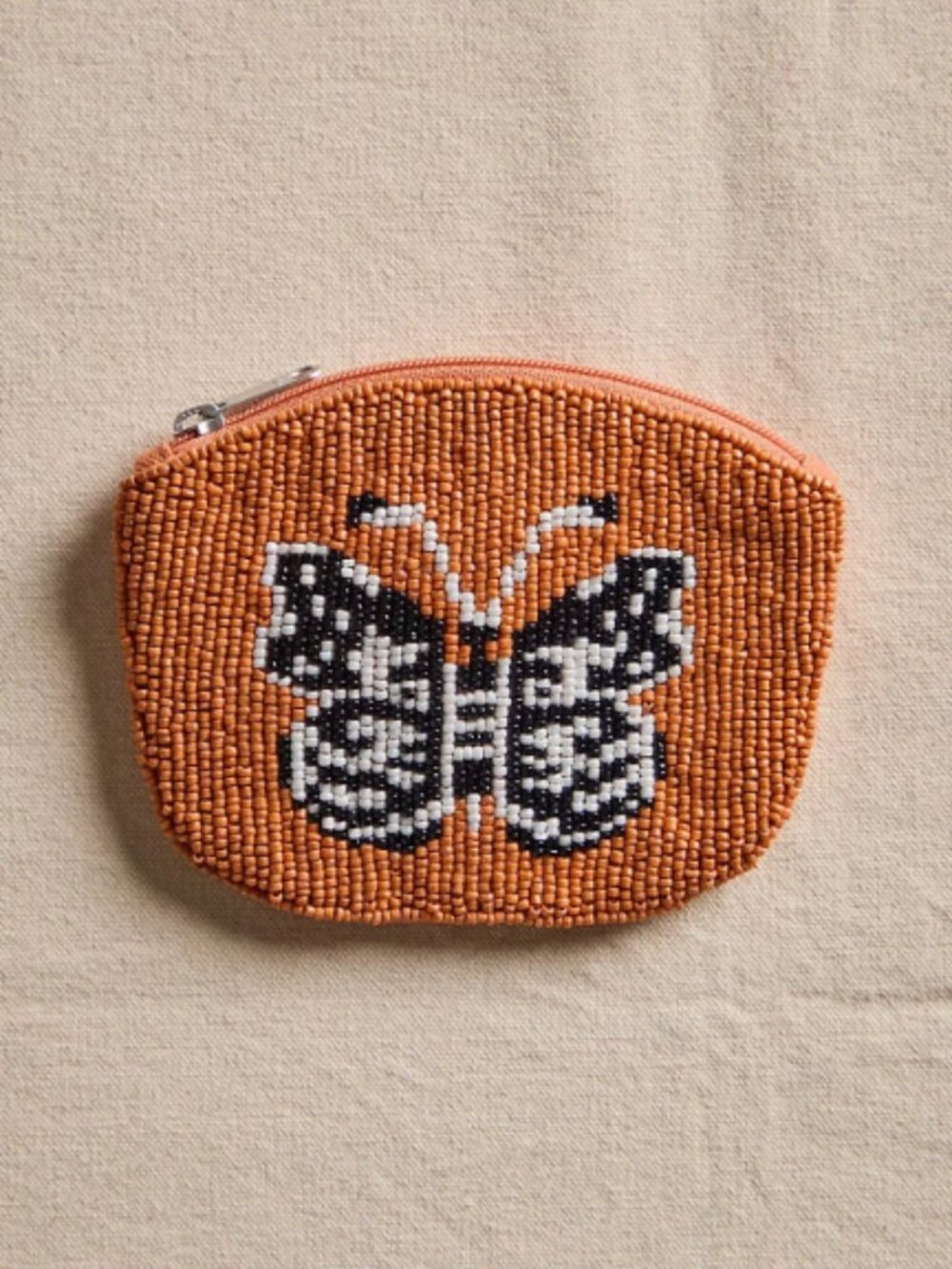 Free People Mariposa New with Tags Beaded Butterfly Clutch - Orange